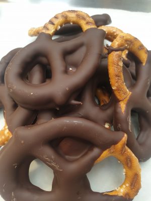 Belgian Dark Chocolate Sourdough Pretzels